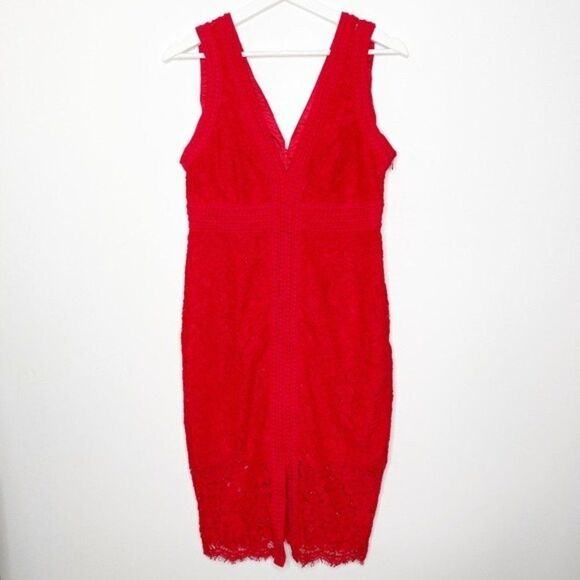 BARDOT Morgan Lace Red Dress - Picture 2 of 10